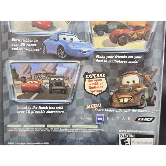 Microsoft Xbox 360 Disney Pixar Cars Family Hits Game New Sealed *Small Holes - Picture 11 of 12